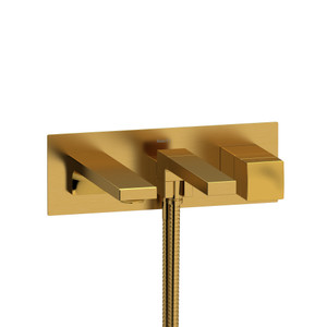 Reflet Wall Mount Tub Filler - Brushed Gold | Model Number: RF21BG - Product Knockout