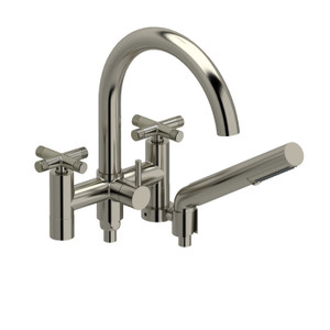 Riu Two Hole Tub Filler Without Risers - Brushed Nickel | Model Number: RU06+KNBN - Product Knockout