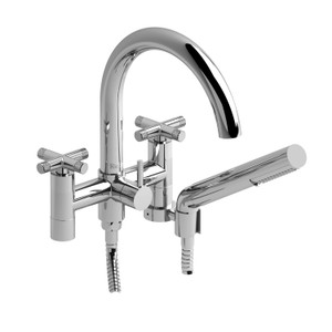 Riu Two Hole Tub Filler Without Risers - Chrome | Model Number: RU06+KNC - Product Knockout
