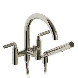 Riu Two Hole Tub Filler Without Risers - Polished Nickel | Model Number: RU06LKNPN - Product Knockout