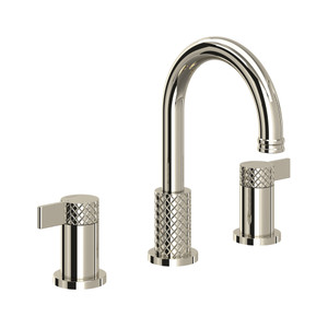 Tenerife Widespread Bathroom Faucet with C-Spout - Polished Nickel | Model Number: TE08D3LMPN - Product Knockout