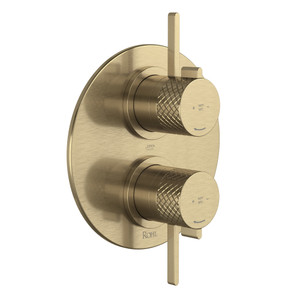 Tenerife™ 3/4" Therm & Pressure Balance Multi-Function System - Antique Gold | Model Number: TE83W1LMAG