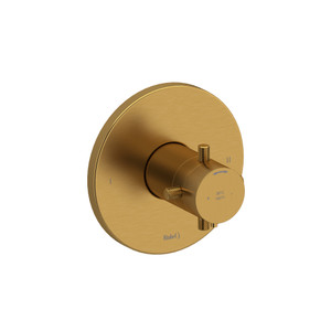 Riu 1/2 Inch Thermostatic & Pressure Balance Trim with 2 Functions - Brushed Gold | Model Number: TRUTM44+KNBG - Product Knockout