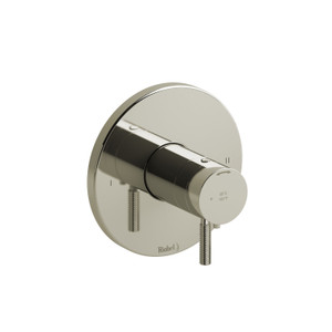 Riu 1/2 Inch Thermostatic & Pressure Balance Trim with 2 Functions - Polished Nickel | Model Number: TRUTM44KNPN - Product Knockout