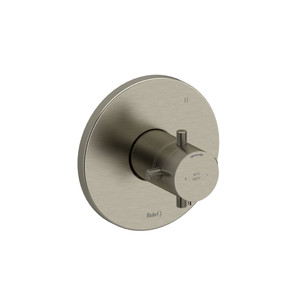 Riu 1/2 Inch Thermostatic & Pressure Balance Trim with 3 Functions - Brushed Nickel | Model Number: TRUTM47+KNBN - Product Knockout