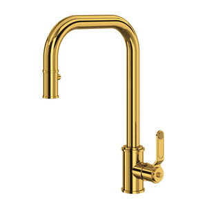 Armstrong™ Pull-Down Kitchen Faucet With U-Spout - Unlacquered Brass | Model Number: U.4546HT-ULB-2