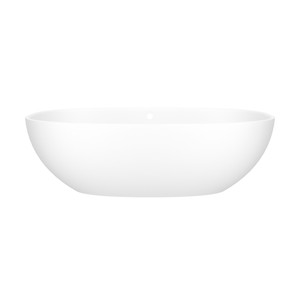 Barcelona 71" x 34" Freestanding Soaking Bathtub With Void - Standard White (Matte) | Model Number: BA3M-N-SM-OF