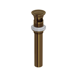 Push Drain With Overflow - French Brass | Model Number: 0127DOFFB