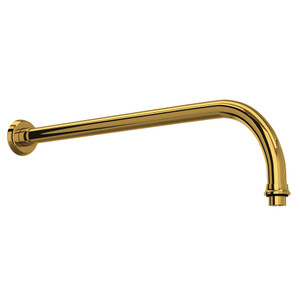 15" Wall Mount Shower Arm - Unlacquered Brass | Model Number: U.5884ULB