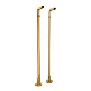 Floor Pillar Unions - Unlacquered Brass | Model Number: ZA386-ULB