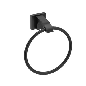 Zendo Towel Ring  - Black | Model Number: ZO7BK - Product Knockout