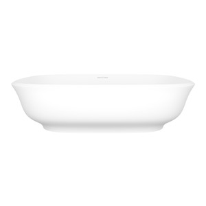 Amiata 60 Rounded Rectangle 23-5/8 Inch Vessel Lavatory Sink in Volcanic Limestone&trade; without Internal Overflow - Matte White | Model Number: VB-AMT60M-SM-NO - Product Knockout