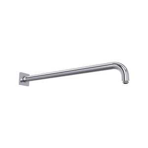 20" Reach Wall Mount Shower Arm With Square Escutcheon - Polished Chrome | Model Number: 200227SAAPC