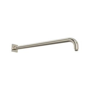 20" Reach Wall Mount Shower Arm With Square Escutcheon - Polished Nickel | Model Number: 200227SAPN