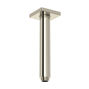 DISCONTINUED 7" Reach Ceiling Mount Shower Arm With Square Escutcheon - Polished Nickel | Model Number: 70527SAPN