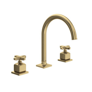 Apothecary™ Widespread Lavatory Faucet With C-Spout - Antique Gold | Model Number: AP08D3XMAG