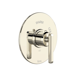 Apothecary 3/4" Thermostatic Trim without Volume Control with Lever Handle - Polished Nickel | Model Number: TAP13W1LMPN