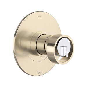 Eclissi 1/2 Inch Thermostatic & Pressure Balance Trim with 3 Functions (Shared) with Wheel Handle - Satin Nickel-Polished Chrome | Model Number: TEC23W1IWSNC - Product Knockout