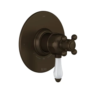 1/2" Therm & Pressure Balance Trim With 3 Functions - Tuscan Brass | Model Number: TTD23W1LPTCB