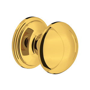 Large Button Drawer Pull Handle - Unlacquered Brass | Model Number: U.6580ULB - Product Knockout