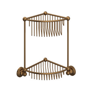 Two Tier Corner Basket - English Bronze | Model Number: U.6959EB