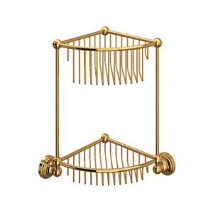 Two Tier Corner Basket - English Gold | Model Number: U.6959EG - Product Knockout