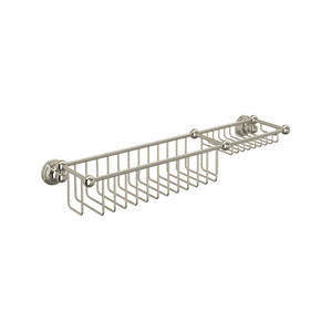 20" Bottle Basket With Soap Tray - Polished Nickel | Model Number: U.6962PN