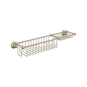 20" Bottle Basket With Soap Tray - Satin Nickel | Model Number: U.6962STN