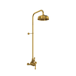 Georgian Era™ 3/4" Exposed Wall Mount Thermostatic Shower System - Unlacquered Brass | Model Number: U.GA19W2LS-ULB