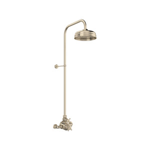 Georgian Era™ 3/4" Exposed Wall Mount Thermostatic Shower System - Satin Nickel | Model Number: U.GA19W2X-STN
