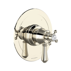 Georgian Era 1/2 Inch Thermostatic & Pressure Balance Trim with 5 Functions (Shared) with Lever Handle - Polished Nickel | Model Number: U.TGA45W1LSP-PN - Product Knockout