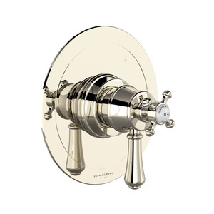 Georgian Era 1/2 Inch Thermostatic & Pressure Balance Trim with 3 Functions (No Share) with Lever Handle - Polished Nickel | Model Number: U.TGA47W1LSP-PN - Product Knockout
