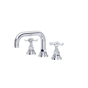 San Giovanni Widespread Bathroom Faucet With U-Spout - Polished Chrome | Model Number: SG09D3XMAPC - Product Knockout