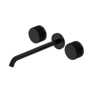 Amahle Wall Mount Tub Filler Trim With C-Spout - Matte Black | Model Number: TAM06W3IWMB - Product Knockout