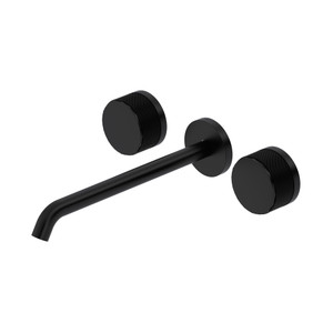 Amahle™ Wall Mount Tub Filler Trim With C-Spout - Matte Black | Model Number: TAM06W3IWMB