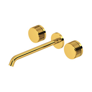Amahle Wall Mount Tub Filler Trim With C-Spout - Unlacquered Brass | Model Number: TAM06W3IWULB - Product Knockout
