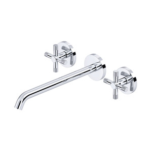 Amahle Wall Mount Tub Filler Trim With C-Spout - Polished Chrome | Model Number: TAM06W3XMAPC - Product Knockout