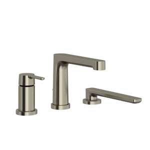 Nibi 3-Hole Deck Mount Tub Filler Trim - Brushed Nickel | Model Number: TNB16BN - Product Knockout