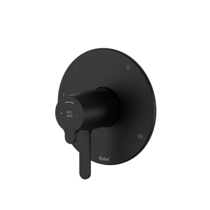 Nibi™ 1/2" Therm & Pressure Balance Trim With 5 Functions - Black | Model Number: TNB45BK