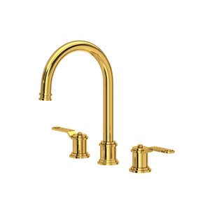Armstrong Widespread Bathroom Faucet With C-Spout - Unlacquered Brass | Model Number: U.AR08D3HTULB - Product Knockout