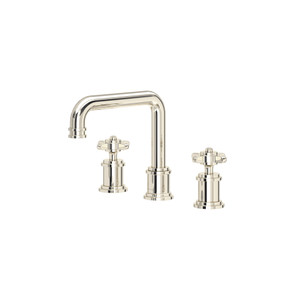 Armstrong Widespread Bathroom Faucet With U-Spout - Polished Nickel | Model Number: U.AR09D3XMPN - Product Knockout