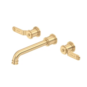 Armstrong™ Wall Mount Lavatory Faucet Trim - Satin English Gold | Model Number: U.TAR08W3HTSEG