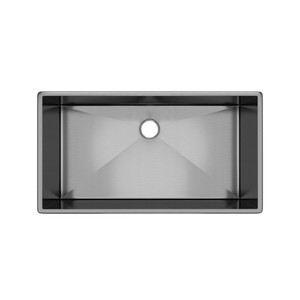 Forze™ 33" Single Bowl Stainless Steel Kitchen Sink - Black Stainless Steel | Model Number: RSS3318BKS