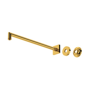 16" Wall Mount Shower Arm - Unlacquered Brass | Model Number: 1455/16ULB