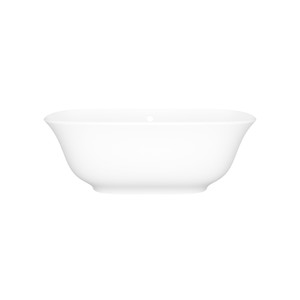 Amiata 60" x 29" Freestanding Soaking Bathtub - Standard White (Matte) | Model Number: AMT2M-N-SM-OF