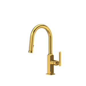 Apothecary Pull-Down Bar/Food Prep Kitchen Faucet - Unlacquered Brass | Model Number: AP65D1LMULB