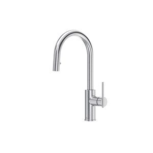 Lateral Pull-Down Kitchen Faucet With Single Spray - Stainless Steel | Model Number: LT101SS