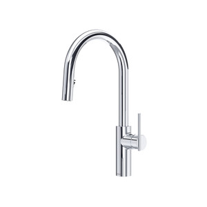 Lateral Pull-Down Kitchen Faucet With C-Spout - Chrome | Model Number: LT201C