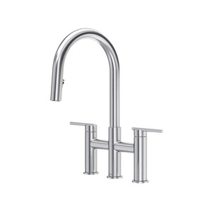 Lateral™ Bridge Pull-Down Kitchen Faucet With C-Spout - Stainless Steel | Model Number: LT400SS