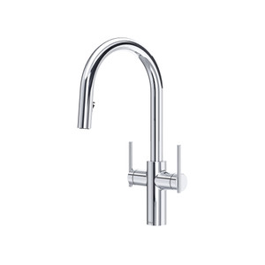 Lateral™ Two Handle Pull-Down Kitchen Faucet With C-Spout - Chrome | Model Number: LT801C